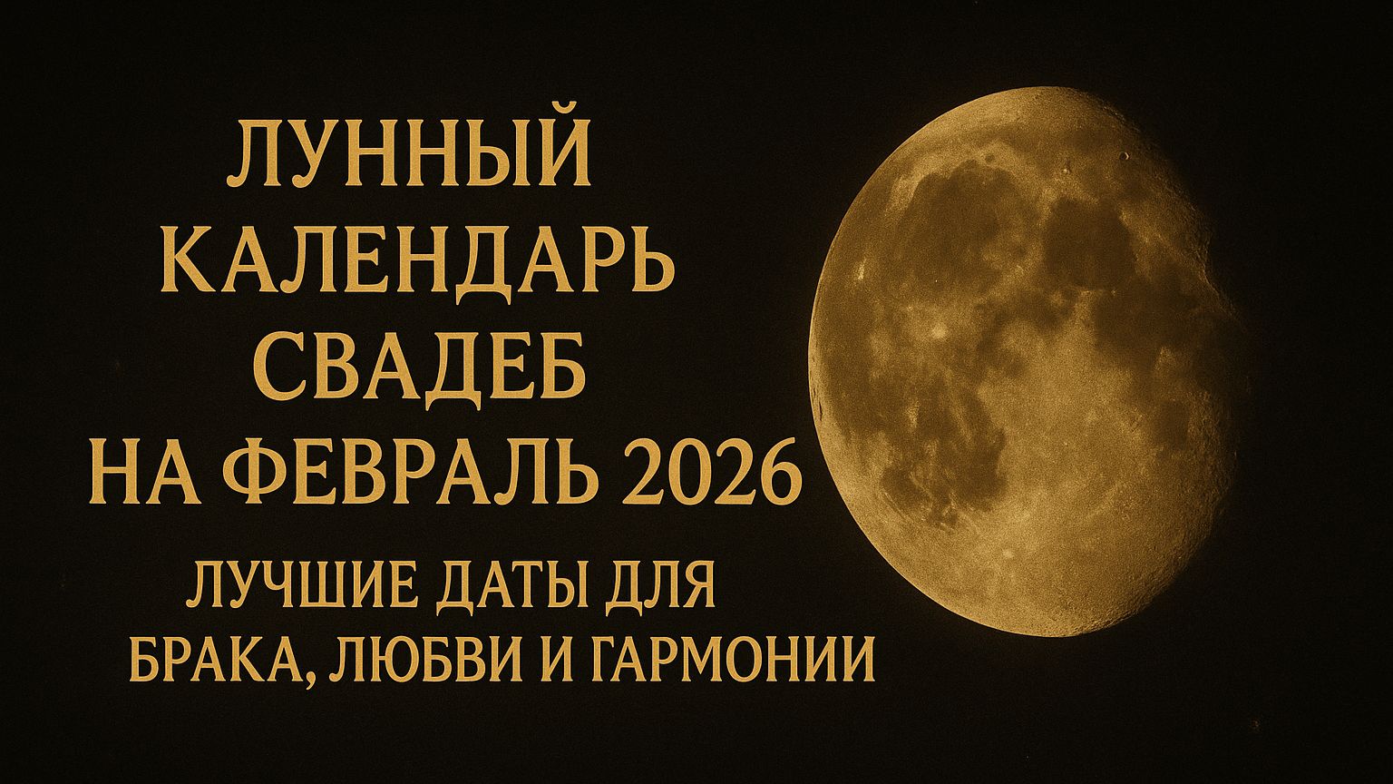 «Лунный календарь свадеб на февраль 2026: лучшие даты для брака, любви и гармонии 💍🌕✨» смотреть онлайн