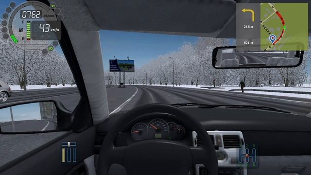 357) City Car Driving 2.589 км Трамвайная - Новая 1.327 Восточная - Лесная