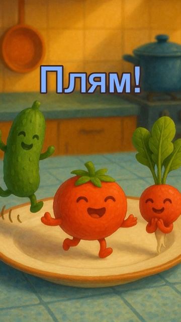 Прыгает огурчик, хлопает редиска — Овощи танцуют!