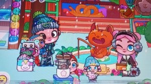 Семья покупает в разных магазинах одежду для зимы. Аватар ворлд