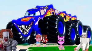 ЭПИЧЕСКОЕ ПОБЕГ ОТ ГИГАНТСКОГО МОНСТРА ГРУЗОВИКА ПРОТИВ МАШИН В BEAMNG DRIVE