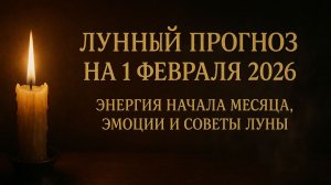«Лунный прогноз на 1 февраля 2026: энергия начала месяца, эмоции и советы Луны 🌕✨»