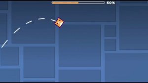 Прошёл очень сложный уровень в игре Geometry dash. Очень лагает и сделал себе новый скин