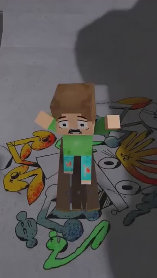 школьник зафлексил на скейте в майнкрафт (весёлая майнкрафт анимация)