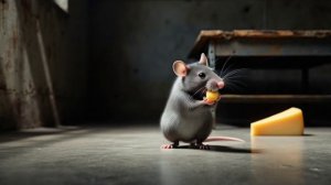 Крысёнок нашёл сыр ,генерация  с помощью нейросети