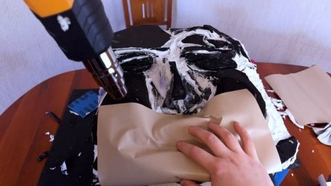 Сделала пуфик с копией СВОЕГО лица | DIY хоррор-мебель