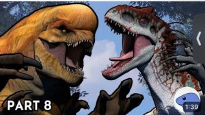Индоминус Рекс vs Дистортус Рекс| Анимация часть 8 (перезалив с Ютуба)