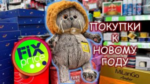 Покупки к Новому году! 😺🎄Котик Басик в Фикс Прайс 🛒 🎁