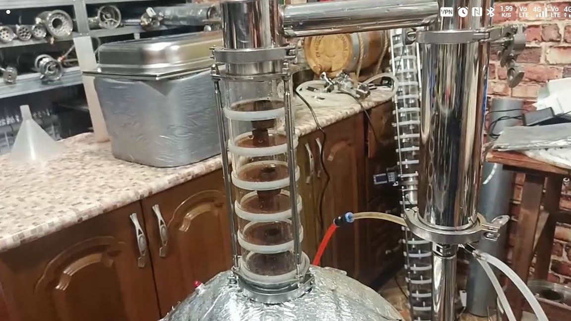 Самогон из картошки ШНАПС. #2 Перегонка браги, вторая дробная, дегустация