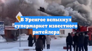 МЧС: пожар охватил здание магазина на 500 квадратных метрах в Уренгое