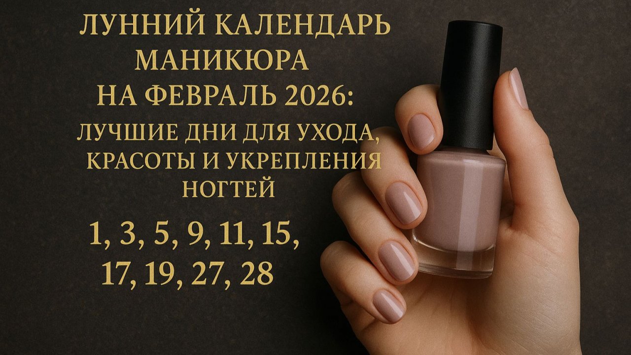 «Лунный календарь маникюра на февраль 2026: лучшие дни для ухода, красоты и укрепления ногтей 💅🌕✨» смотреть онлайн