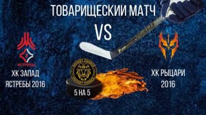 Товарищеский матч по хоккею. Запад Ястребы 2016 и Рыцари 2026. Hockey Chance.