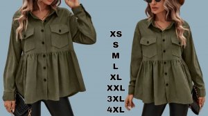 Выкройка стильной осенней рубашки. Построение выкроек для начинающих (XS-4XL)