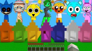 ПРЯТКИ В РАЗНОЦВЕТНЫХ ДОМАХ ВСЕ ВИДЫ СПРУНКИ В МАЙНКРАФТ