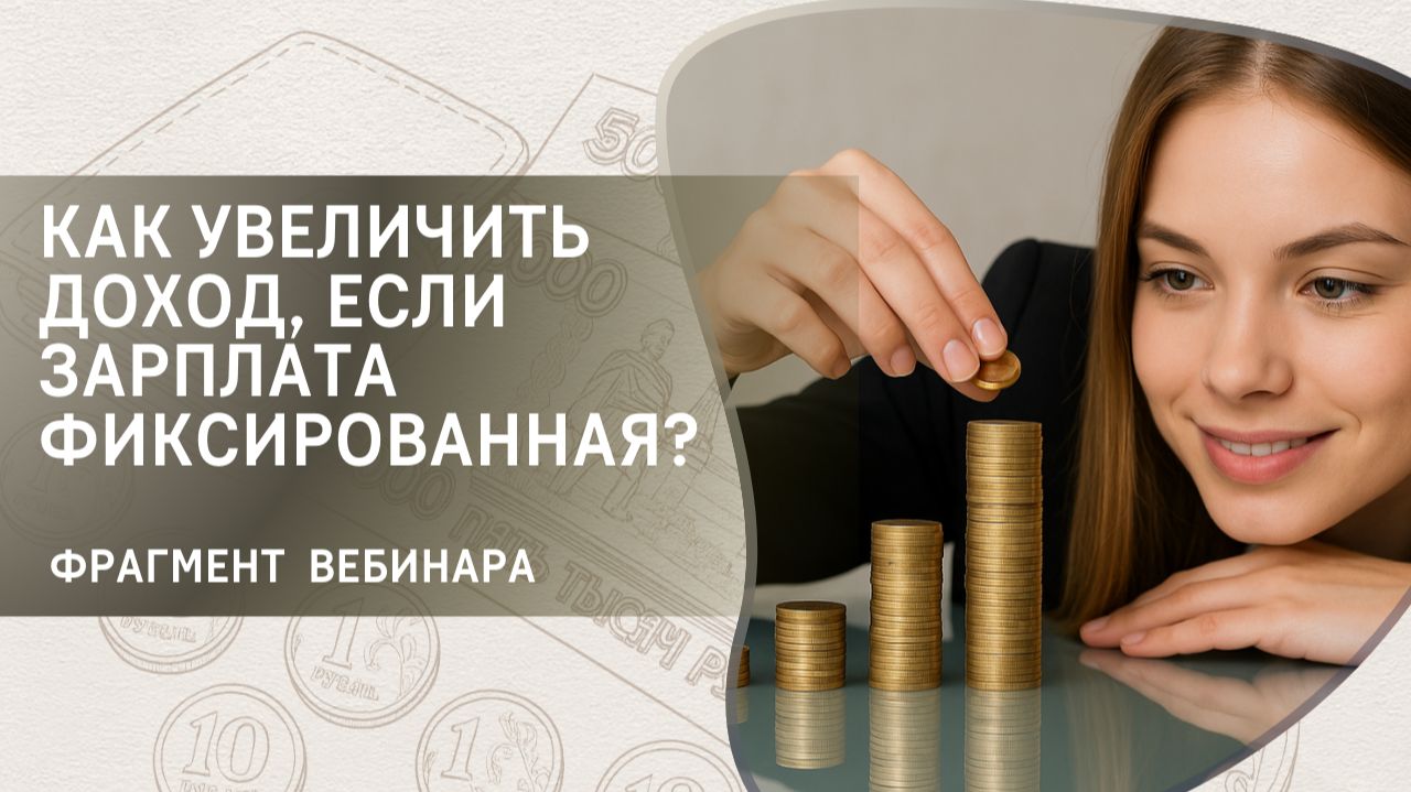 Как увеличить доход, если зарплата фиксированная? Фрагмент бесплатного вебинара