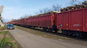 Тепловоз М62-628 232 с полувагонами