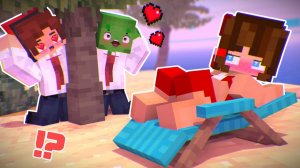 История любви сестры-УЧИТЕЛЬНИЦЫ Джей Джей на пляже？!  - Анимация для Майнкрафта