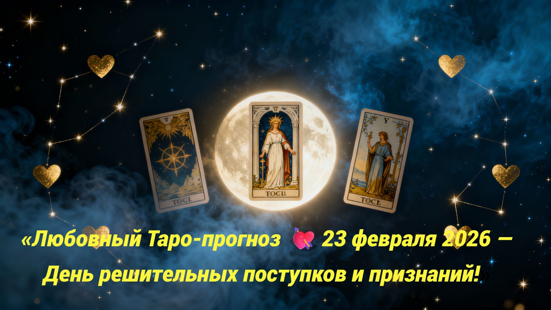 «Любовный Таро-прогноз 💘 23 февраля 2026 — День решительных поступков и признаний!» смотреть онлайн