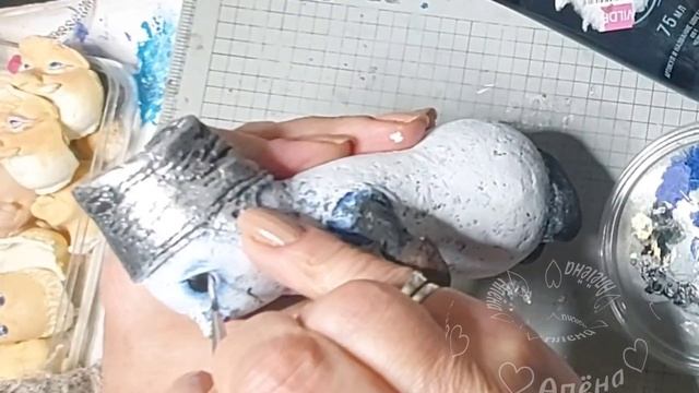 МК :  как расписать снеговика .