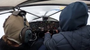 СП-30 Посадка на реку Обь в лыжной конфигурации