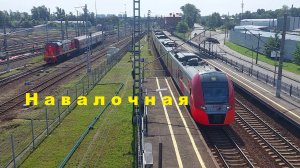 Уникальные кадры: проезд электропоезда "Ласточка" и тепловоз с двумя вагонами