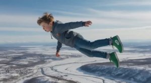 Мальчик, высоко летающий над Арктикой.