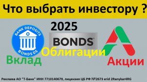 Куда инвестировать сейчас?  Вклад облигации или акции? Инвестиции для начинающих