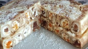 "Блинный пирог творог/изюм/кур@га".