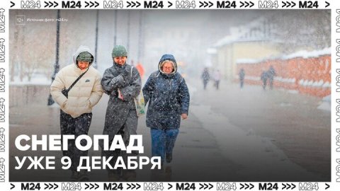 Снегопад ожидается в Москве вечером 9 декабря - Москва 24