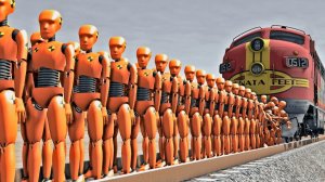 Поезд против Маникенов!