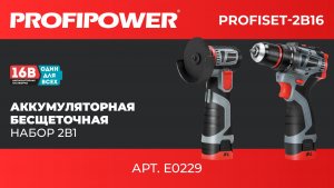 Аккумуляторный НАБОР PROFIPOWER 2в1 ProfiSet 2B16 артикул E0229