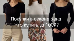 Покупки в СЕКОНД ХЕНД:винтаж и масс-маркет/что купить за 100₽?/быстрый обзор и примерка 🎀