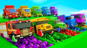 Мультики для детей, мультики про машинки, мультфильмы для малышей, Учим английский цвета, мультики.