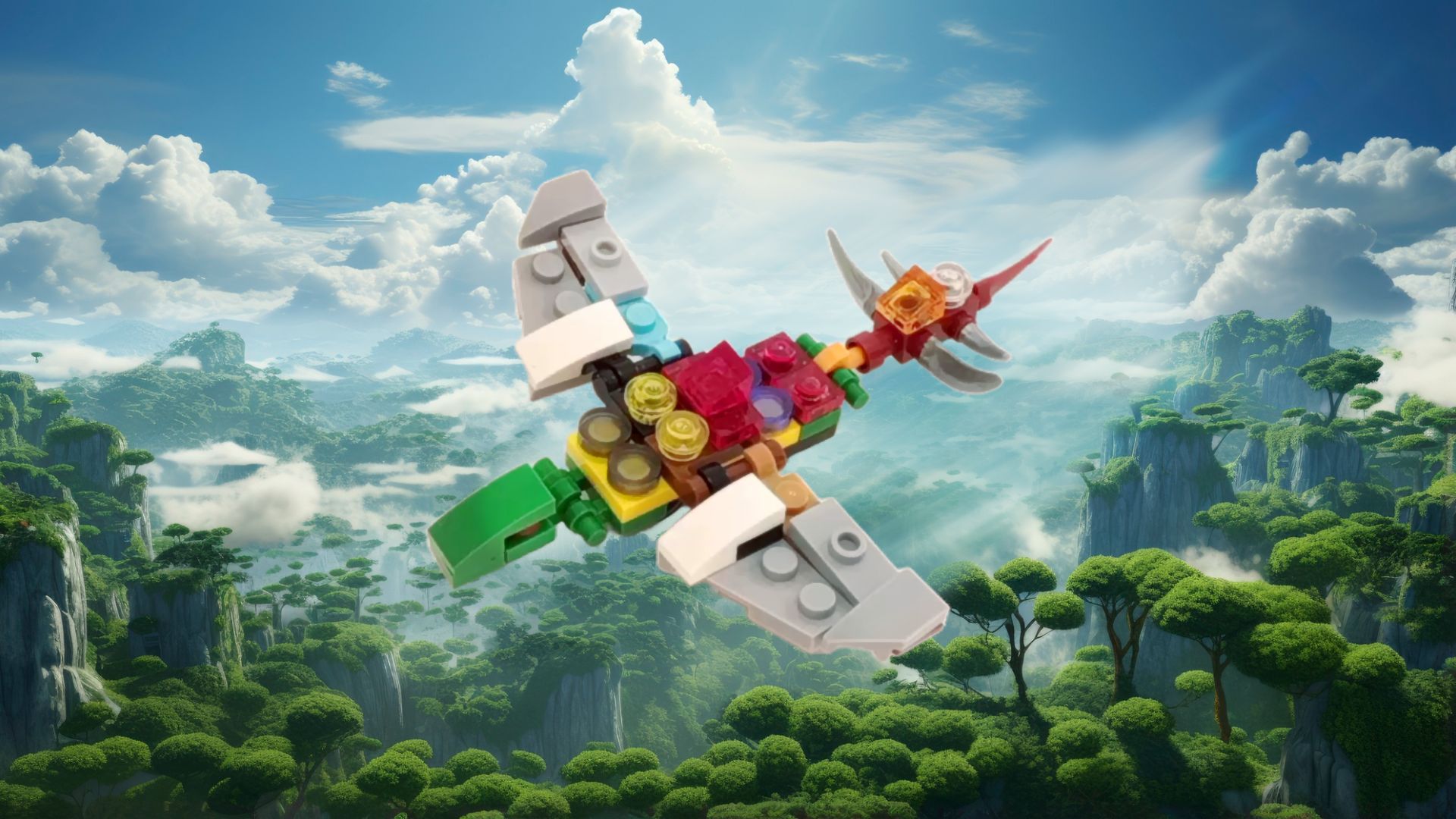 Огненный ящер летающий робот динозавр | Фантастические конструкторы лего