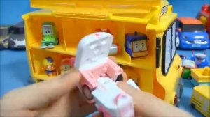 Robocar Poli School Bus Carrier mini car toys