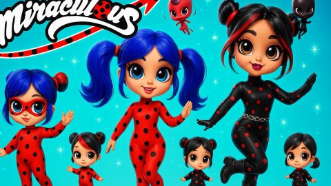 Леди Баг и Темная Леди Баг растут вместе! Поделки для Кукол ЛОЛ ОМГ!