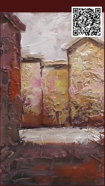 Рельефная живопись. Итальянские домики