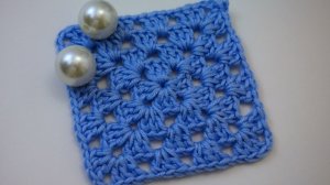 Бабушкин квадрат крючком для начинающих. Мотивы крючком Crochet Square Урок 175