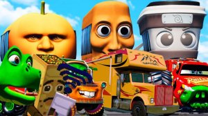 ТУНГ-ТУНГ САХУР против автобуса УДИН ДИН, КАПУЧИНО АССАСИНО против поездов BeamNG.Drive