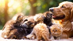 Котята Напали! 😂 Веселое Видео Игры 10 Малышей и Дружелюбной Собаки