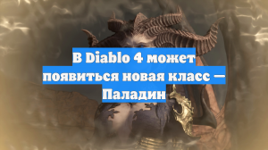 В Diablo 4 может появиться новая класс — Паладин