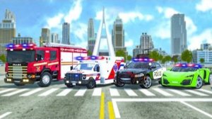 Машины ПРОТИВ дорожных барьеров | Скорая помощь в сложной ситуации | Мультфильм о полицейском