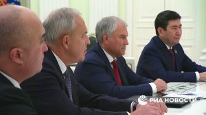Путин на совещании с главами парламентов стран-участниц ОДКБ