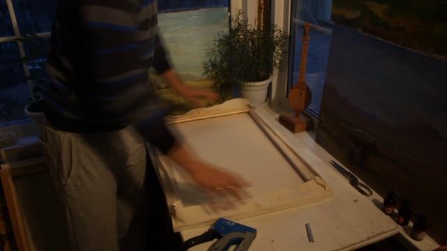 Натяжка холста смотреть онлайн