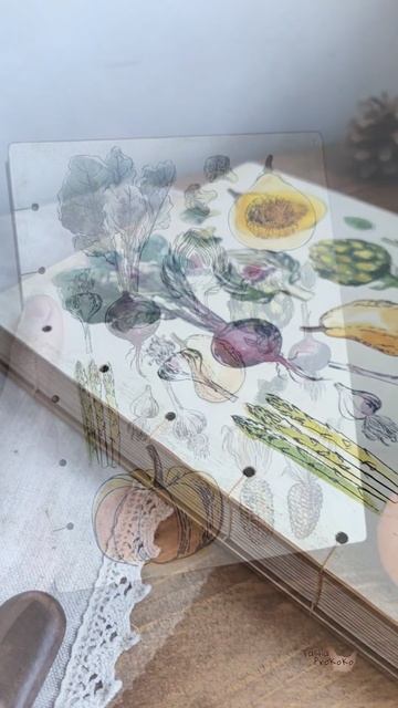 Деревянный крафт блокнот А5 Овощной 2_3