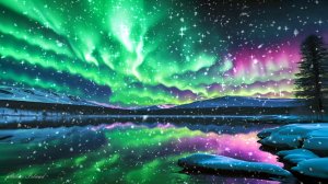 ❄️ ЗИМНЯЯ УСПОКАИВАЮЩАЯ МУЗЫКА ДЛЯ СНА И СЕВЕРНОЕ СИЯНИЕ 🎵 РАССЛАБЛЯЮЩАЯ МУЗЫКА ДЛЯ ДУШИ НА ОЗЕРЕ