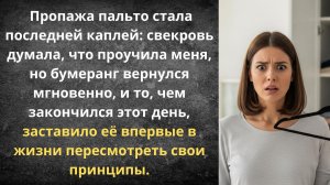 Свекровь решила, что мне не нужно пальто | Истории из жизни