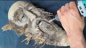 Как из гнилой древесины сделать шедевр. Ручная работа по дереву. Резьба по дереву.