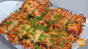 Горячие рулетики: баклажан снаружи, спагетти внутри! Доброе утро. Фрагмент выпуска от 08.12.2025