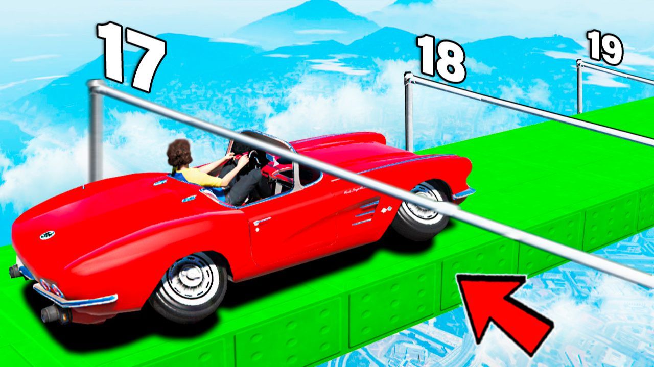 ЭТО НЕВОЗМОЖНО! КАК ДАЛЕКО ПРОЕДЕТ РАНДОМНАЯ МАШИНА ПОД САМЫМ НИЗКИМ ШЛАГБАУМОМ? УЗКО НИЗКО В ГТА 5 смотреть онлайн